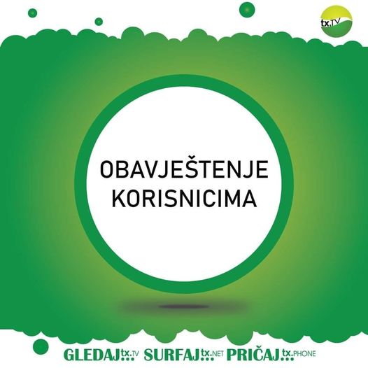 Obavještenje korisnicima
